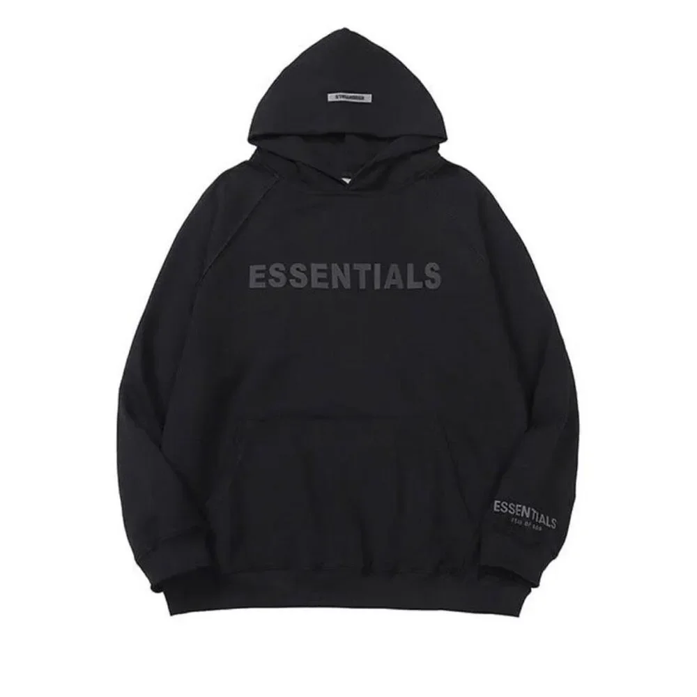 Essentials Fear of God Sweatshirt Pullover Hoodie Black Men’s XL